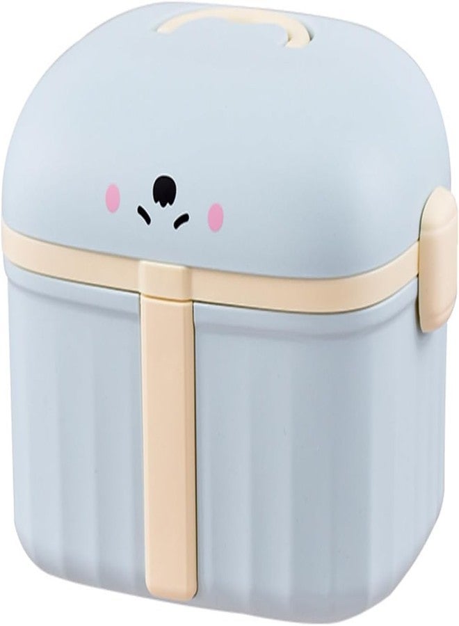 TONSYL Medicine Organizer Box First Aid Health Emergency Storage Box Large Capacity Double Layer Medicine Storage Bins with Lid (Blue) - Image 1